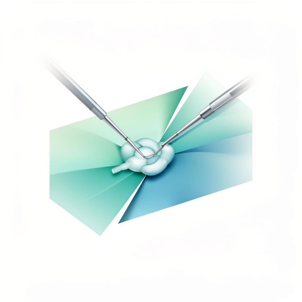 Precision laparoscopic surgery illustration